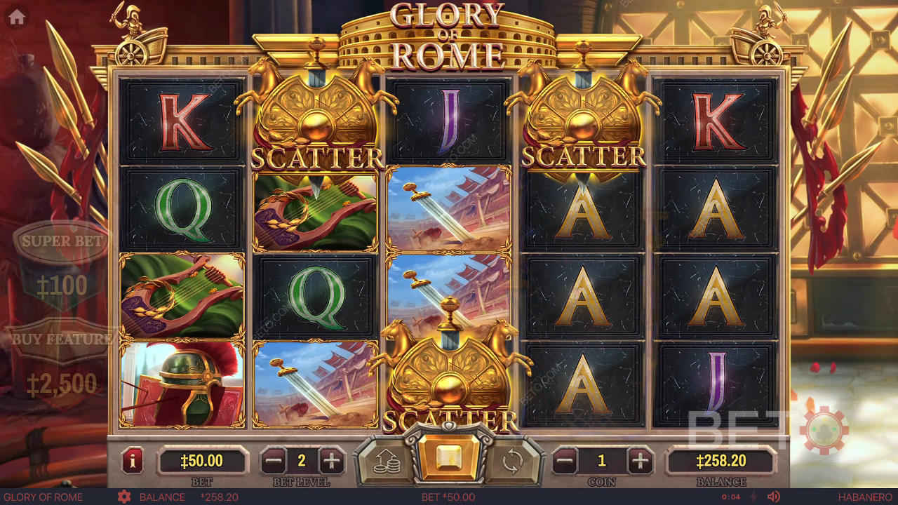 รีวิว Glory of Rome โดย BETO Slots