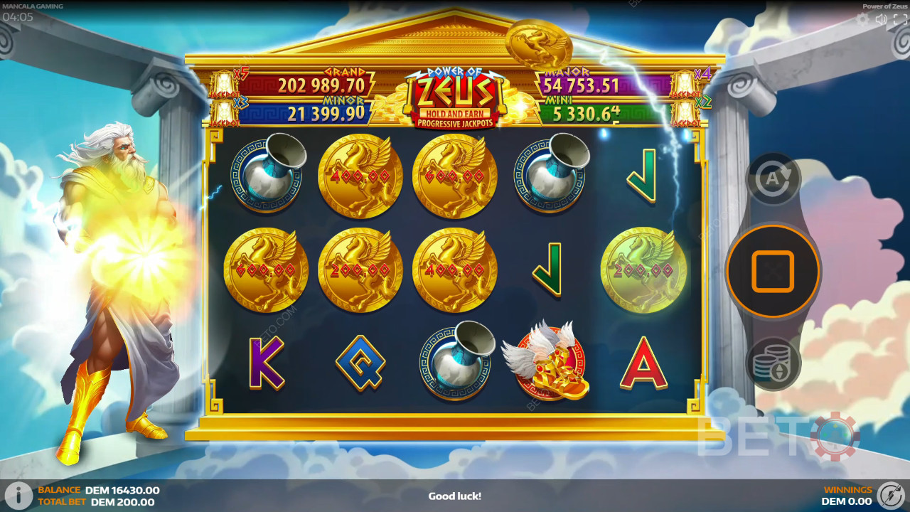 รีวิว Power of Zeus โดย BETO Slots