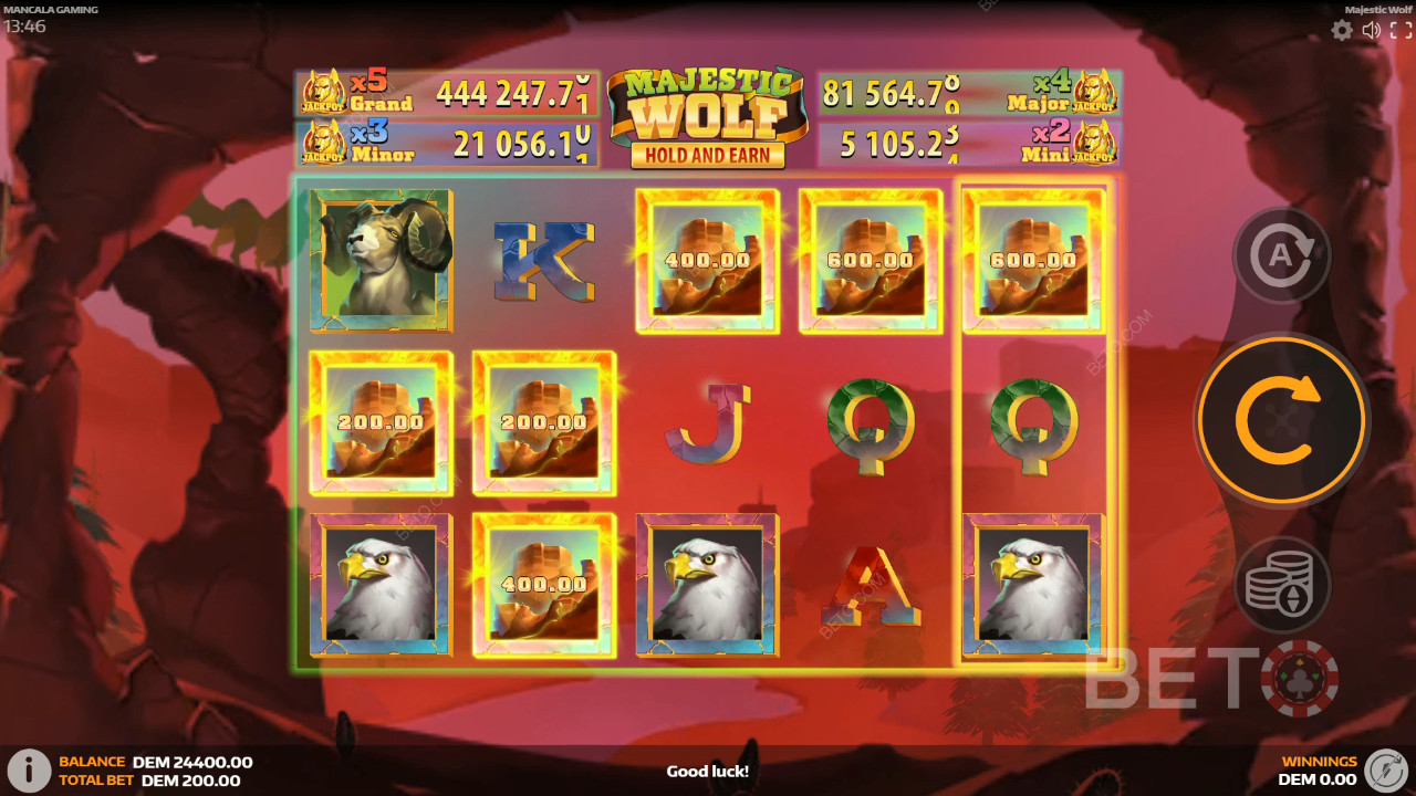 รีวิว Majestic Wolf จาก BETO Slots
