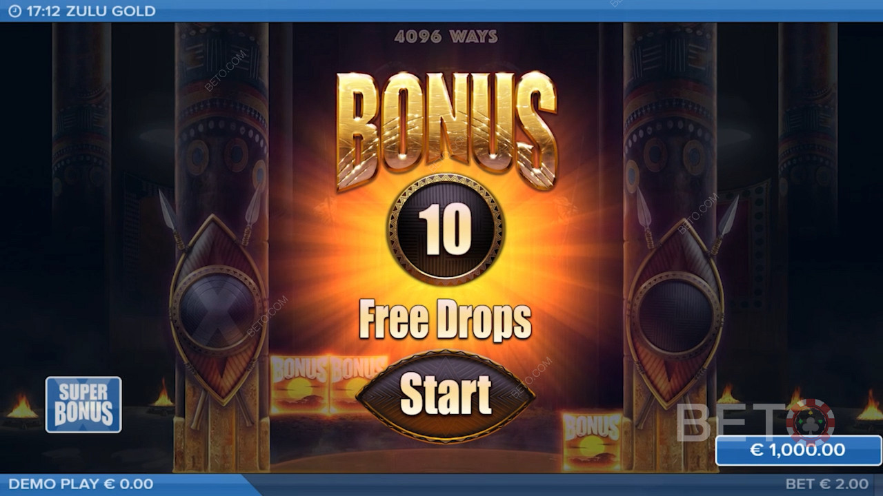 ฟีเจอร์ Multiplier Free Drops ให้ผู้เล่นได้รับฟรีสปิน 10-25 ในสล็อตนี้