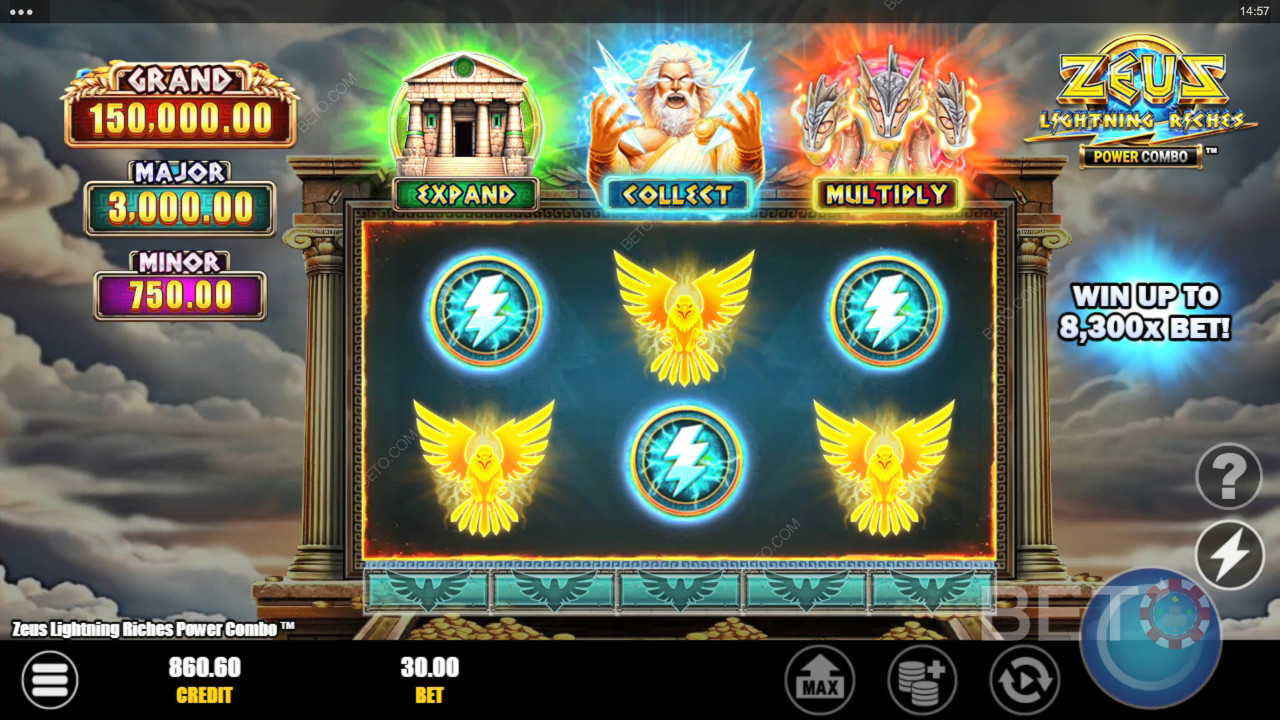 รีวิว Zeus Lightning Riches Power Combo จาก BETO Slots