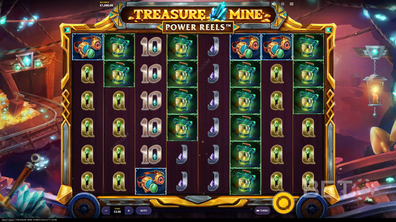 เพลิดเพลินไปกับธีมและกราฟิกสุดอลังการในสล็อตออนไลน์ Treasure Mine Power Reels