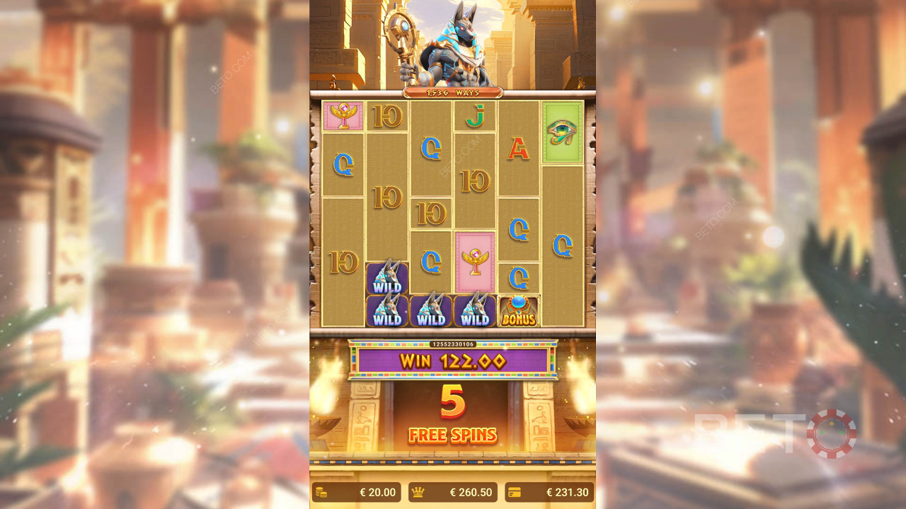 วิธีเล่นเกม Secrets of Anubis ของ Spadegaming