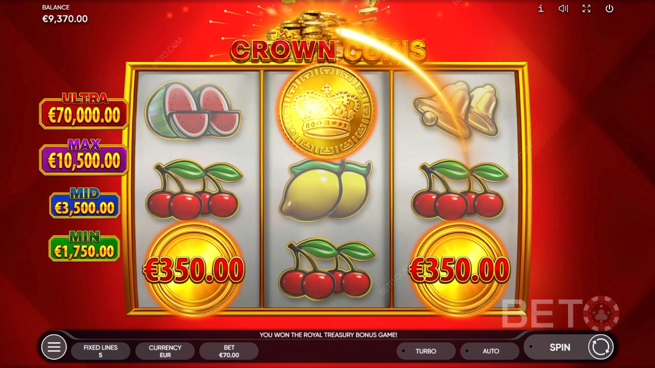Crown Coins เล่นฟรี