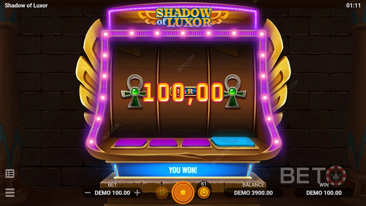 เล่นเกม Shadow of Luxor ด้วยความร่ำรวยในสมัยโบราณสามารถให้ผลตอบแทนที่คุ้มค่าแก่คุณได้