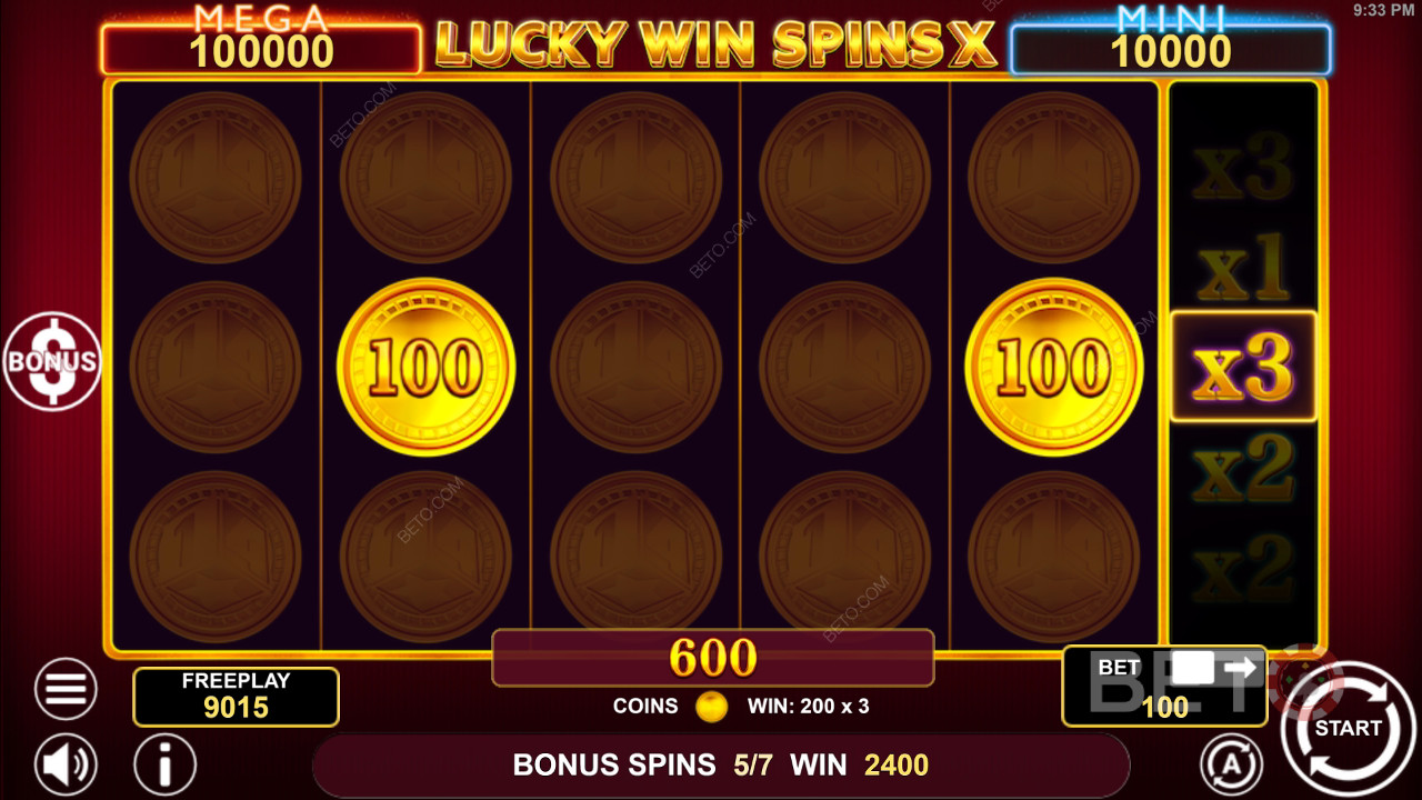 วิธีเล่น Lucky Win Spins X ของ 1spin4win