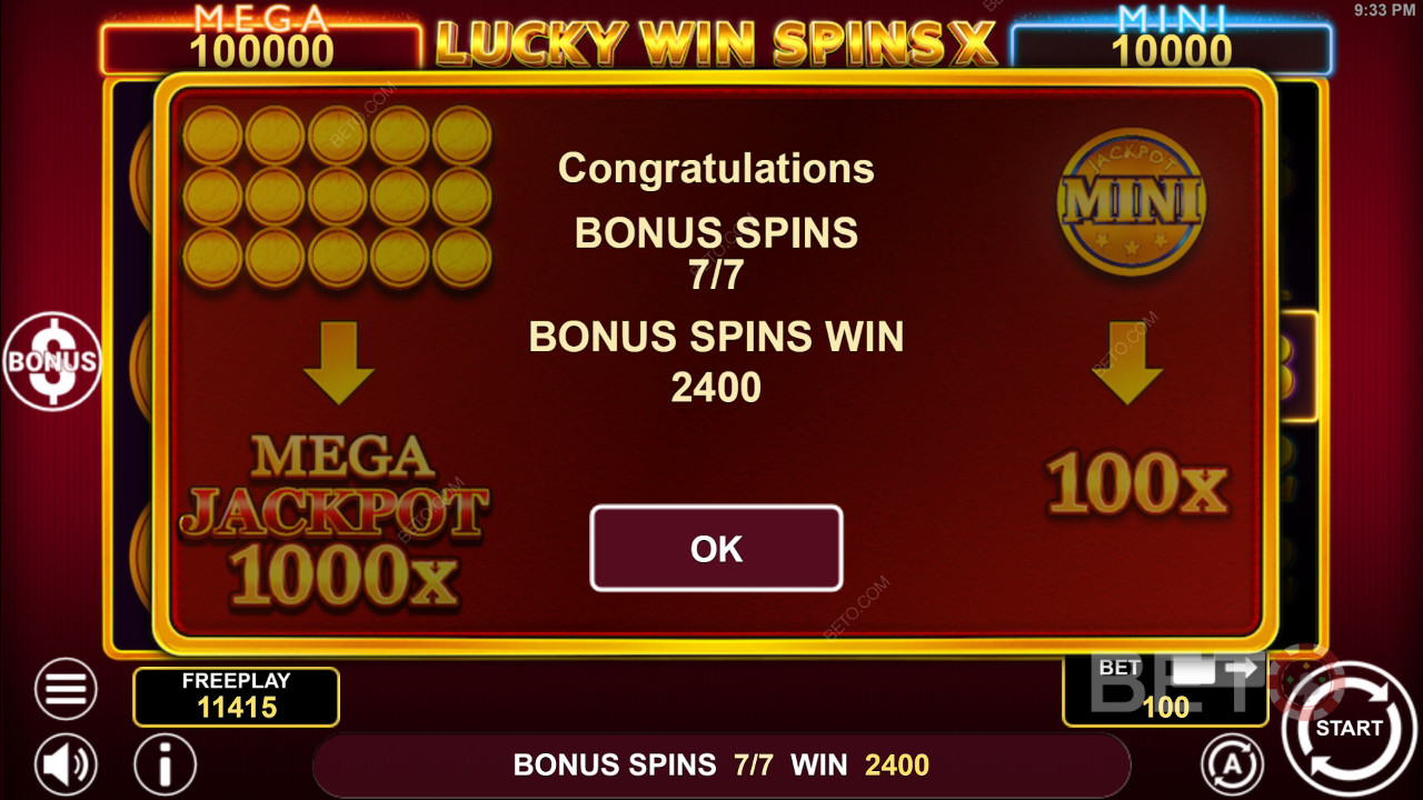 คำอธิบายฟีเจอร์โบนัสใน Lucky Win Spins X โดย 1spin4win