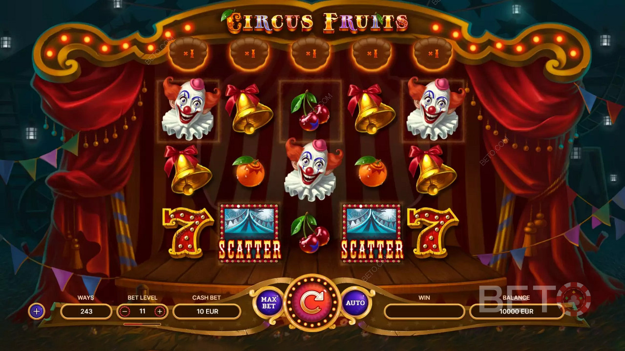 ตั้งค่าการควบคุมที่สมจริงของ Circus Fruits