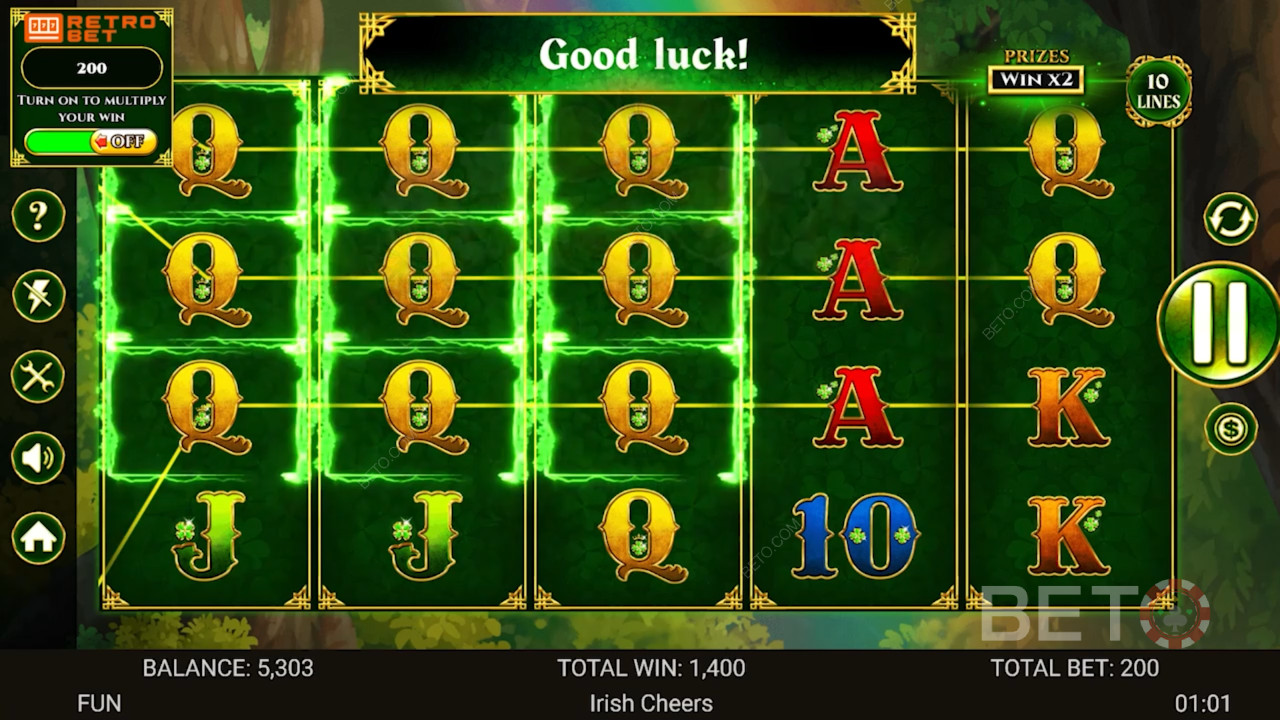 รีวิว Irish Cheers โดย BETO Slots