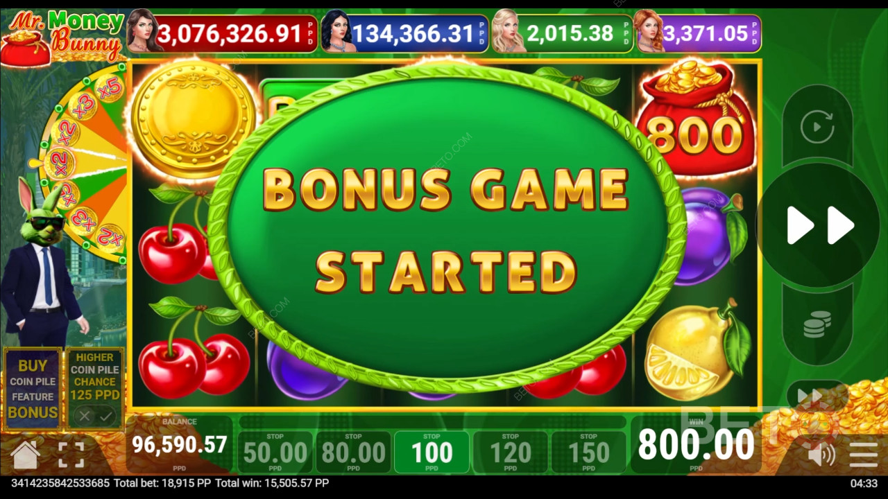 อธิบายฟีเจอร์โบนัสใน Money Bunny โดย Pateplay