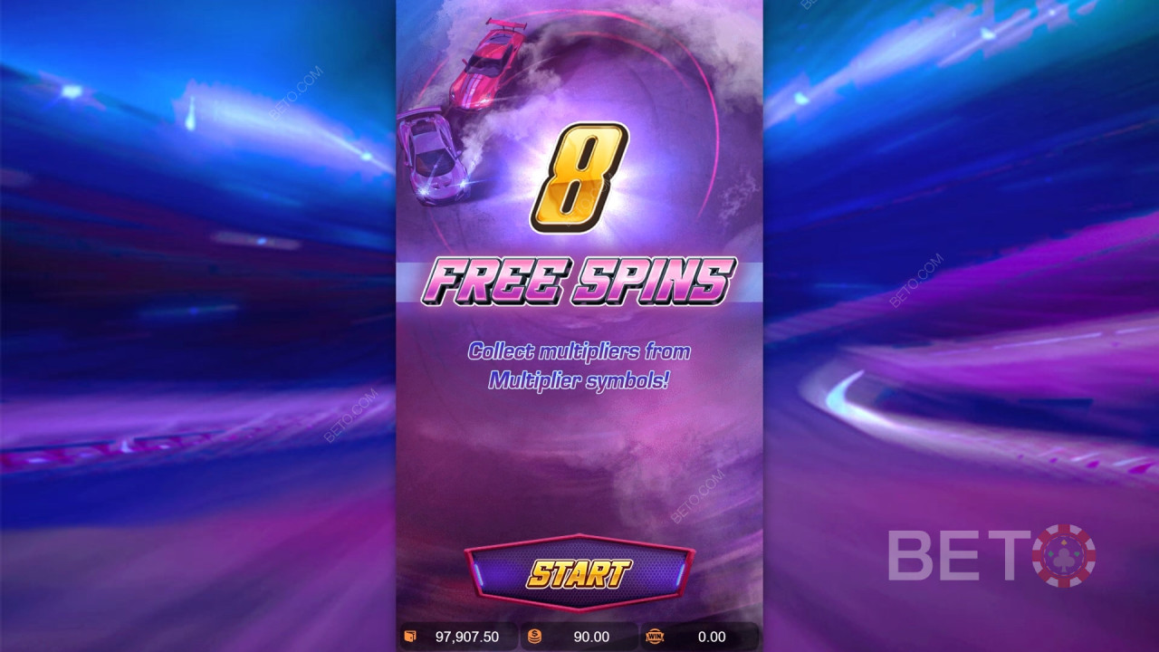 คำอธิบายฟีเจอร์โบนัสใน Speed Winner โดย PG Soft