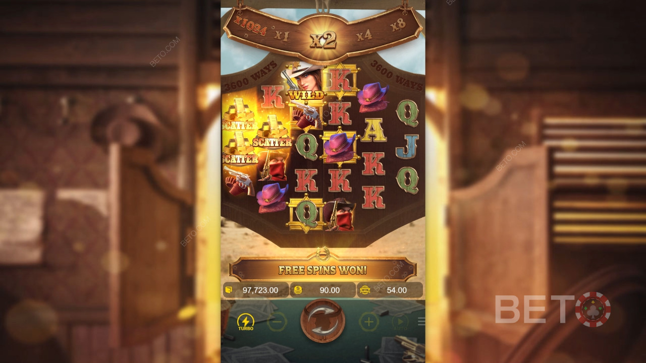 คำอธิบายฟีเจอร์โบนัสใน Wild Bounty Showdown โดย PG Soft