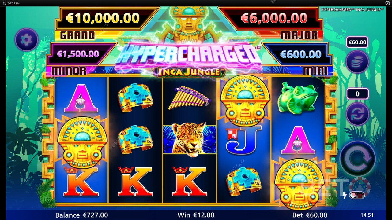 รีวิว Hypercharged Inca Jungle โดย BETO Slots