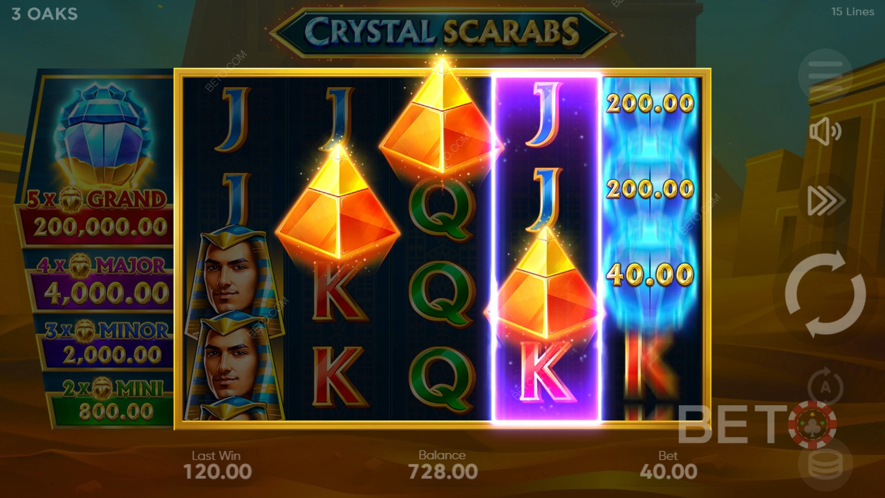 รีวิว Crystal Scarabs โดย BETO Slots