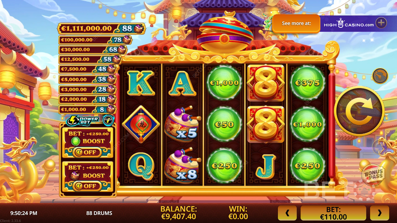 รีวิว 88 Drums โดย BETO Slots