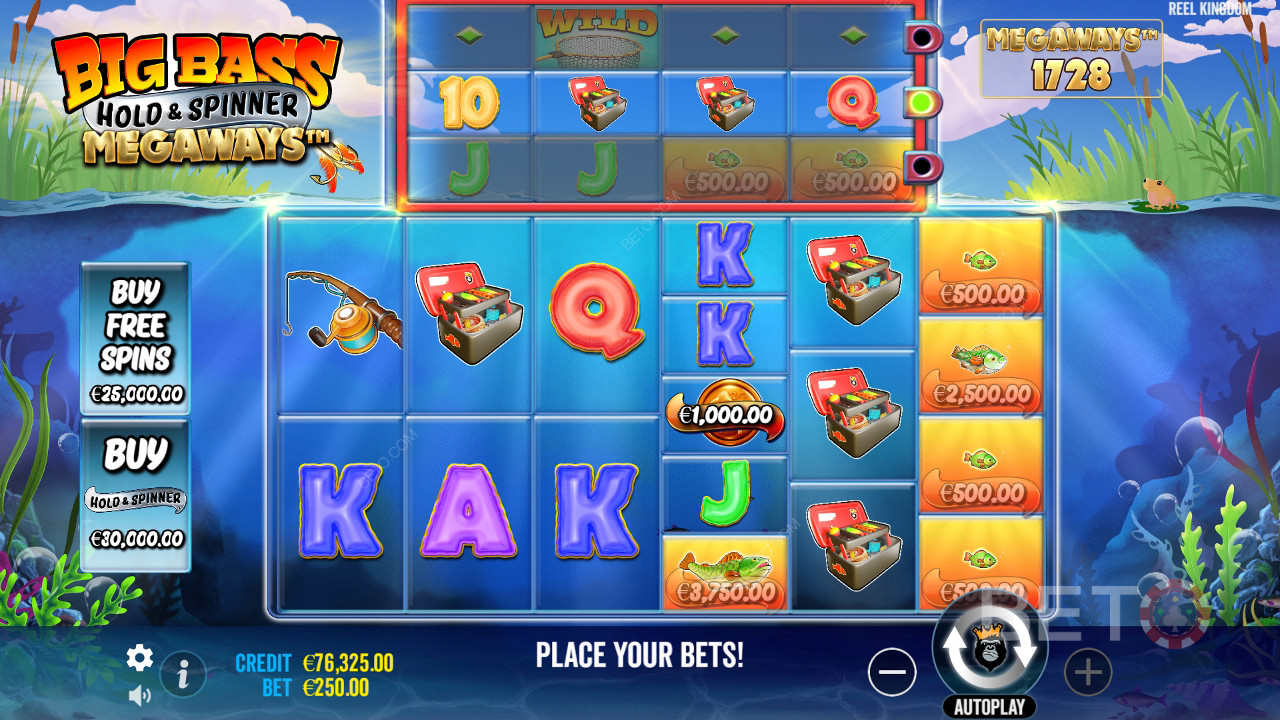 อธิบายฟีเจอร์โบนัสใน Big Bass Hold และ Spinner Megaways โดย Reel Kingdom