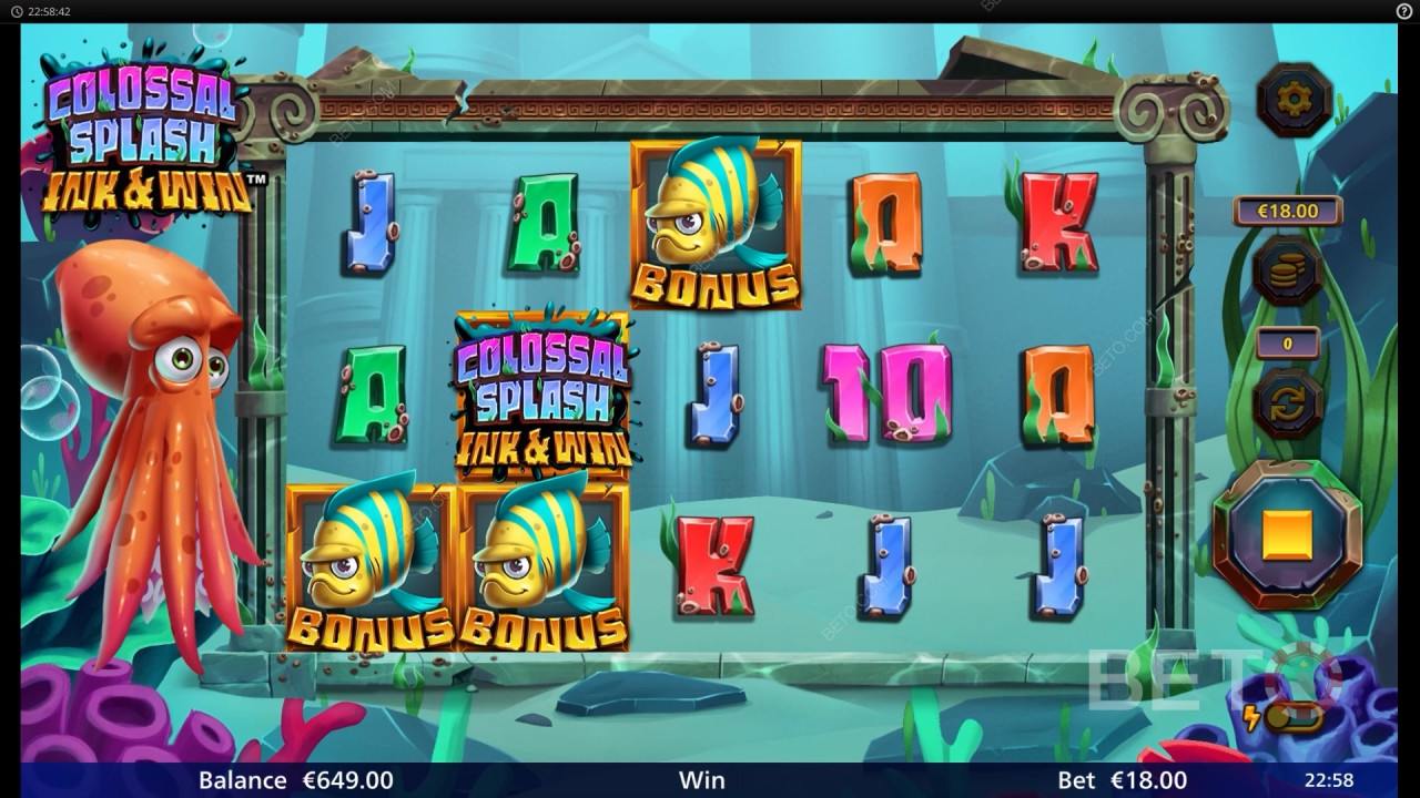 รีวิว Colossal Splash Ink & Win จาก BETO Slots