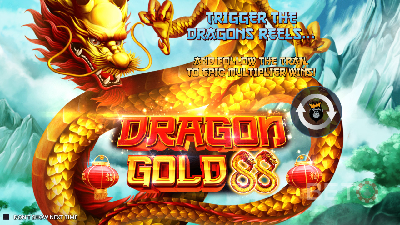 รับรางวัล 5,000 เท่าของการเดิมพันของคุณในสล็อต Dragon Gold 88!