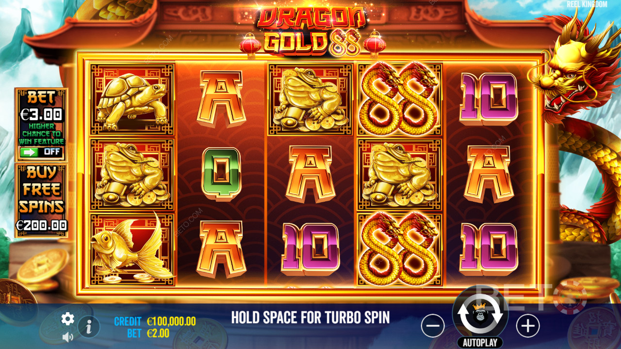 วิธีการเล่น Dragon Gold 88 ของ Reel Kingdom