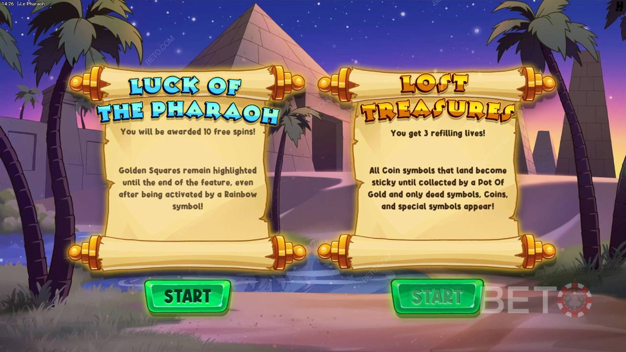 รับรางวัล 15,000 เท่าของเงินเดิมพันของคุณในสล็อตวิดีโอ Le Pharaoh!