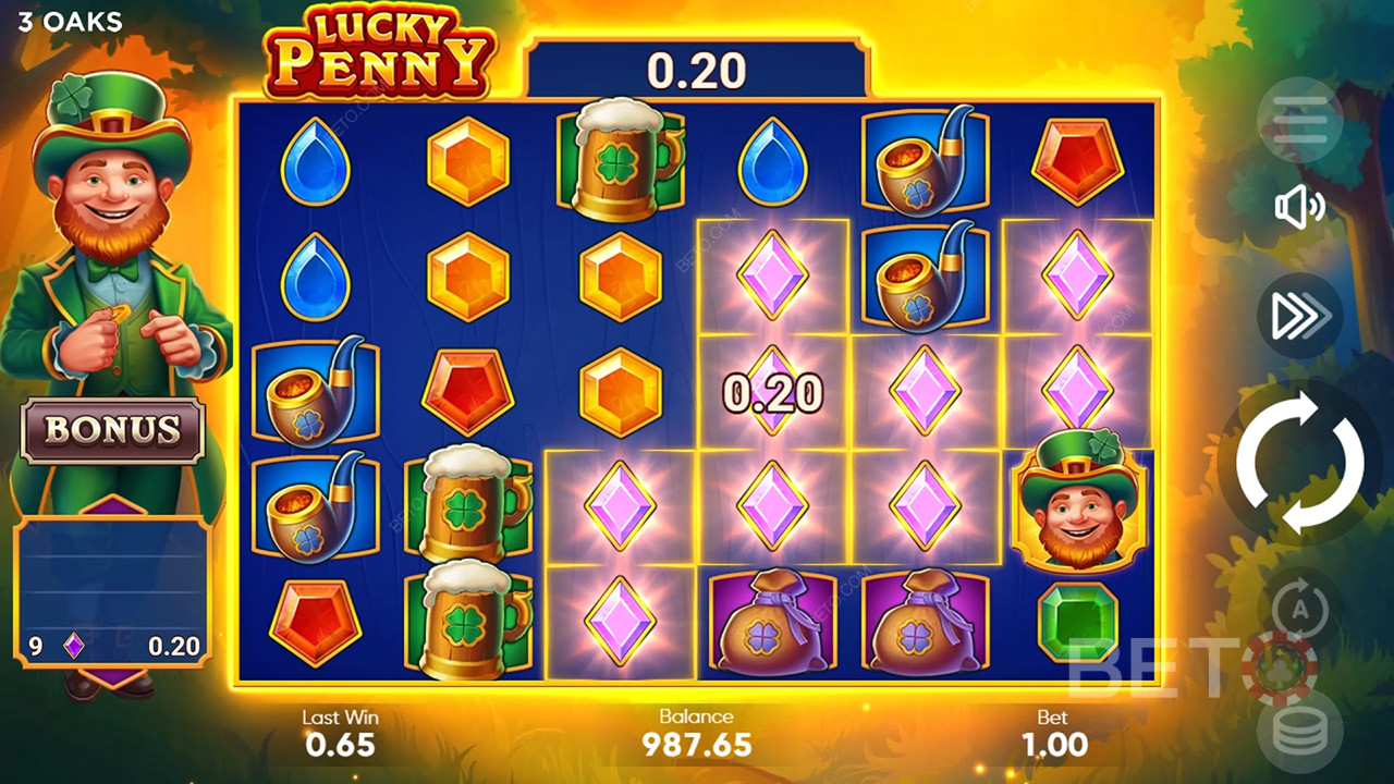 วิธีเล่นเกม Lucky Penny ของ 3 Oaks Gaming