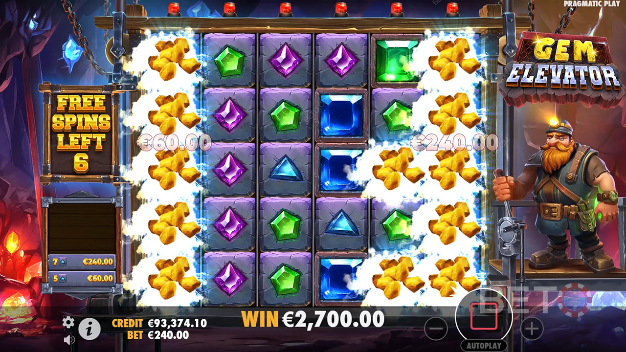 รีวิว Gem Elevator โดย BETO Slots