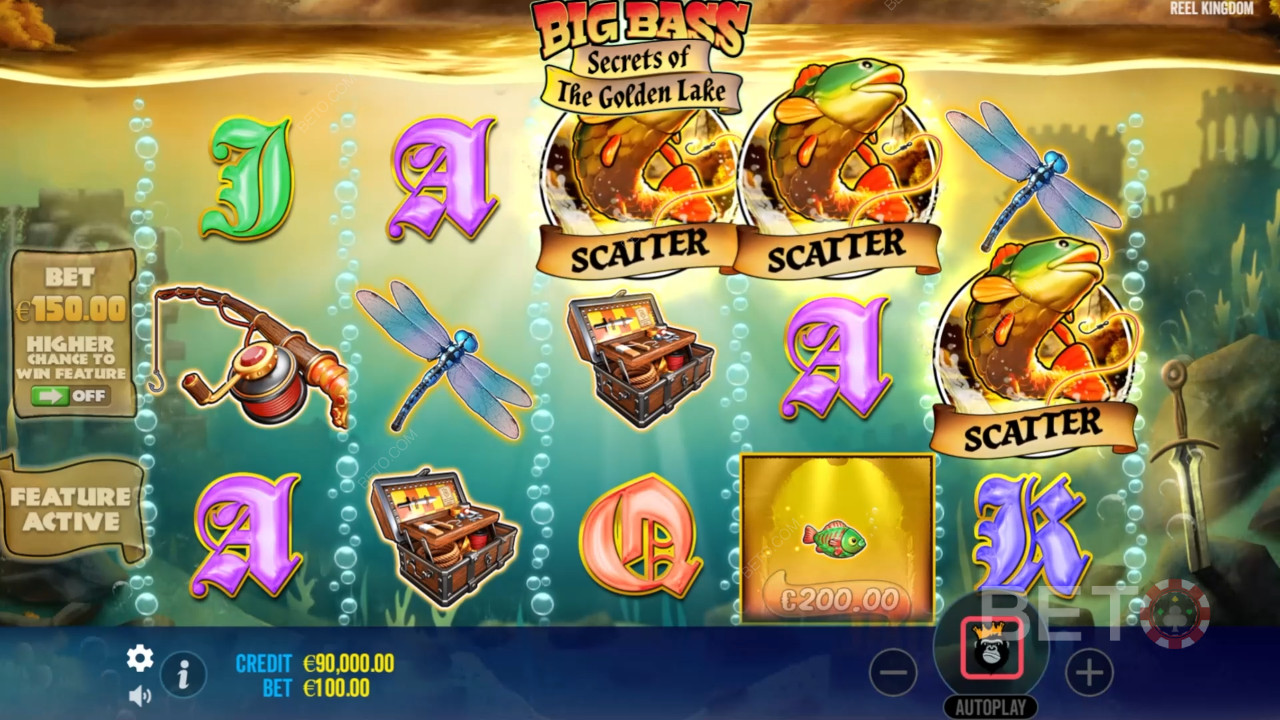 รีวิว Big Bass Secrets of the Golden Lake โดย BETO Slots