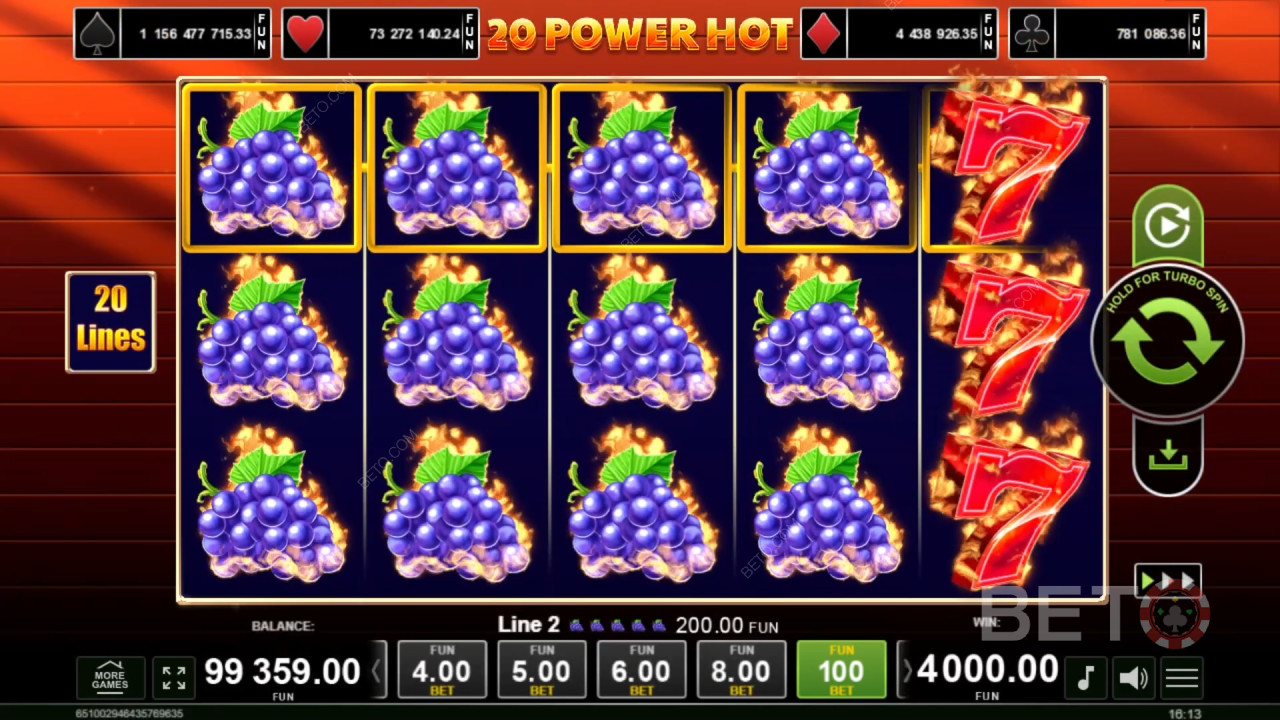 รีวิว 20 Power Hot จาก BETO Slots