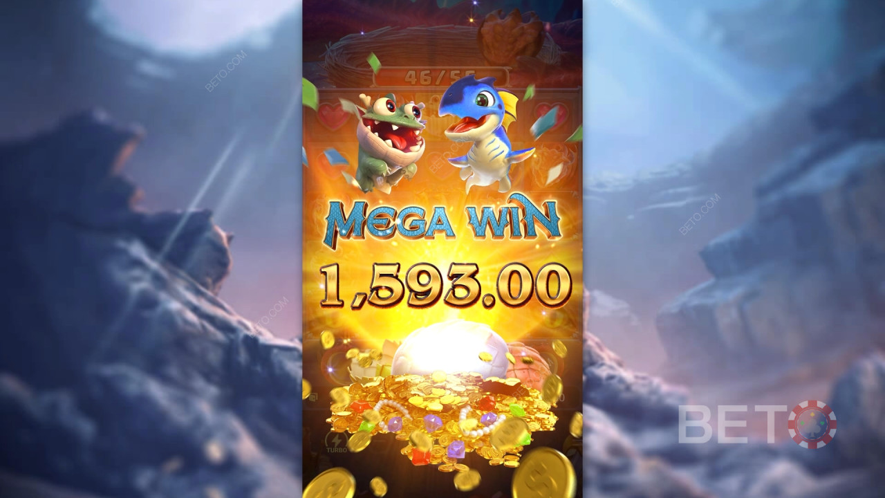 ชนะ 2,500 เท่าของเงินเดิมพันของคุณในสล็อตออนไลน์ Dragon Hatch 2!