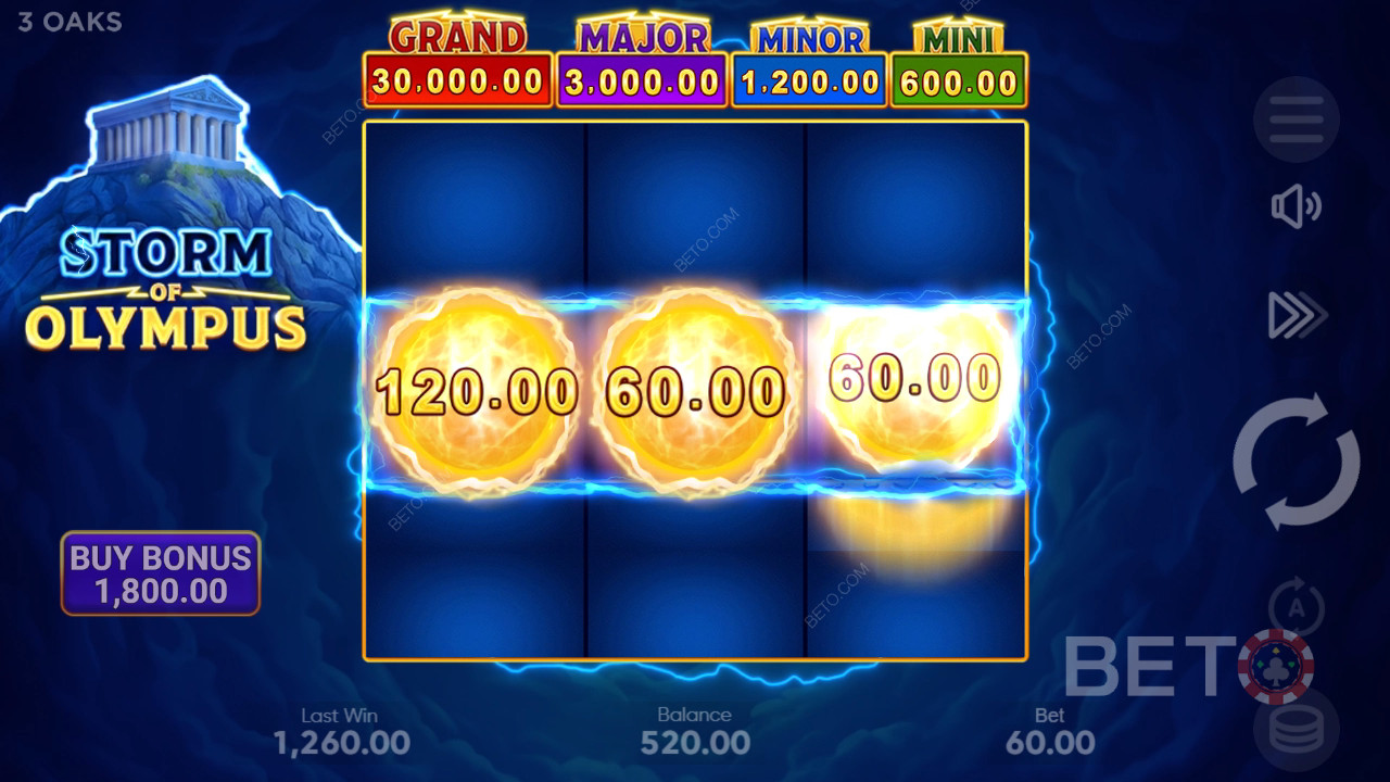 รีวิว Storm of Olympus โดย BETO Slots