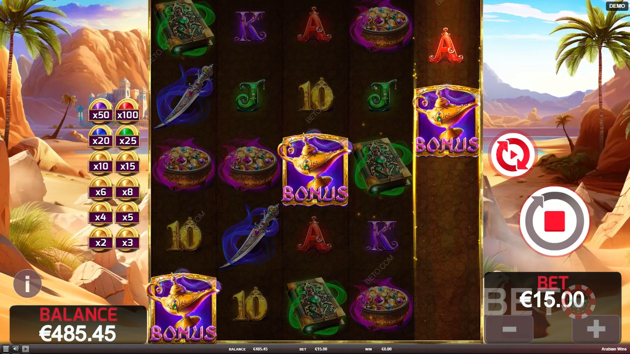 รีวิว Arabian Wins โดย BETO Slots