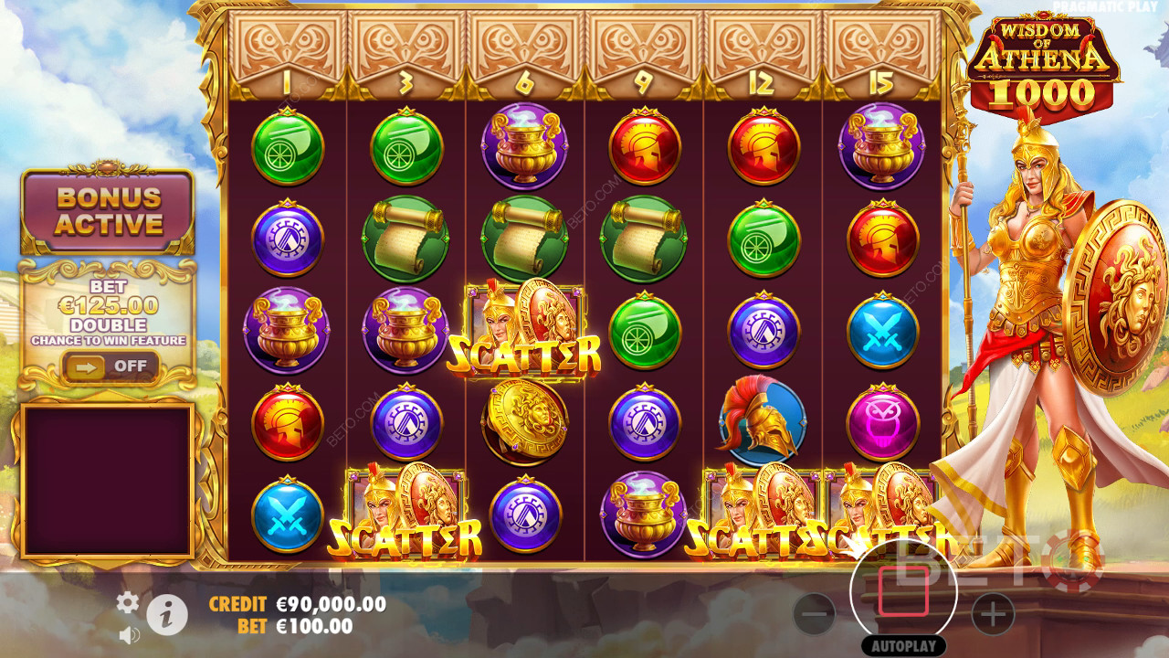 รีวิว Wisdom of Athena 1000 โดย BETO Slots