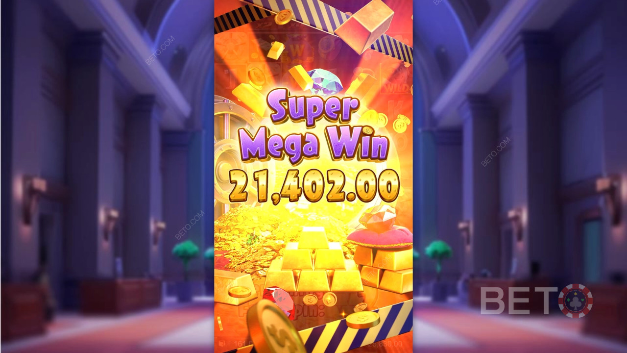 ชนะรางวัล 2,500 เท่าของเงินเดิมพันของคุณในเกมสล็อตออนไลน์ Wild Heist Cashout!