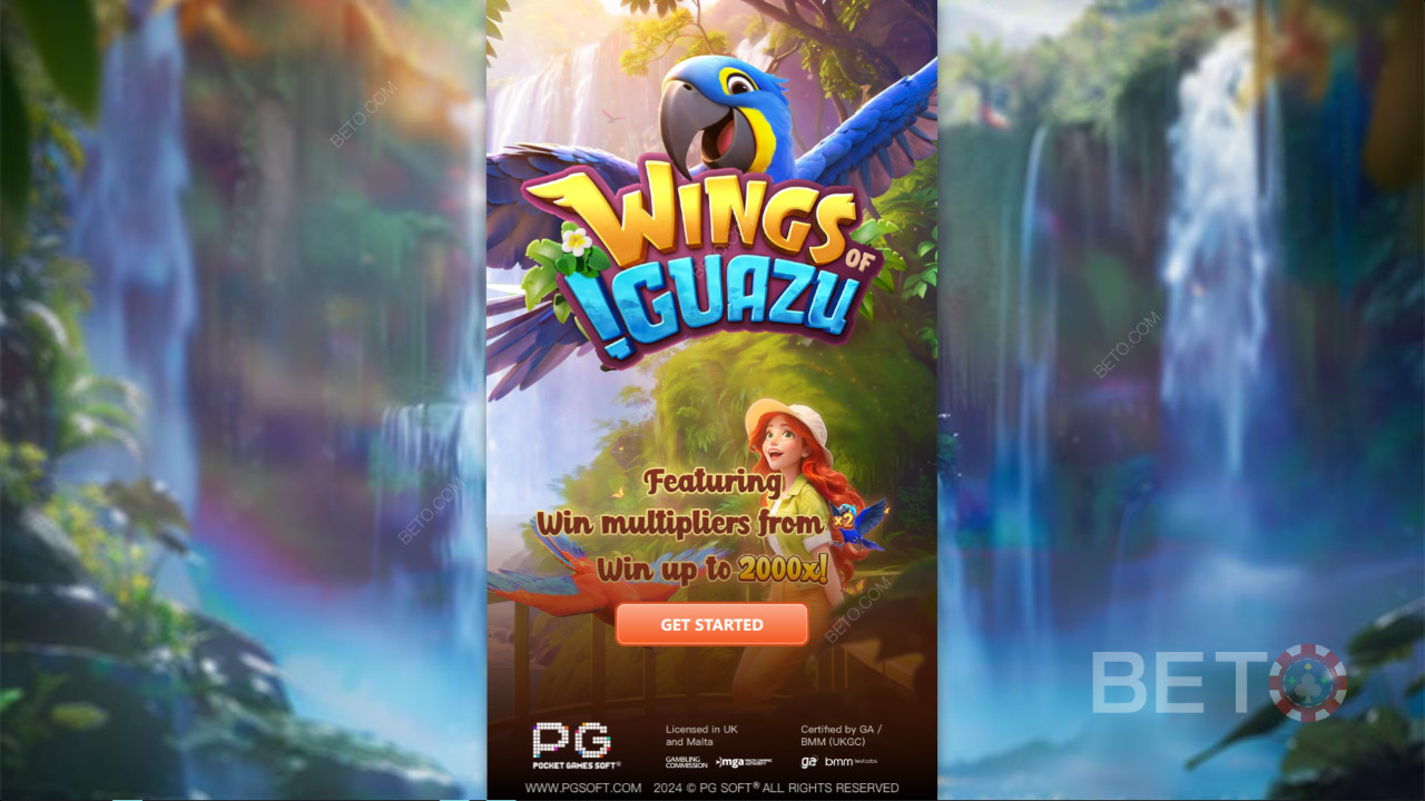 รับรางวัล 2,000 เท่าของเดิมพันของคุณในสล็อตออนไลน์ Wing of Iguazu!