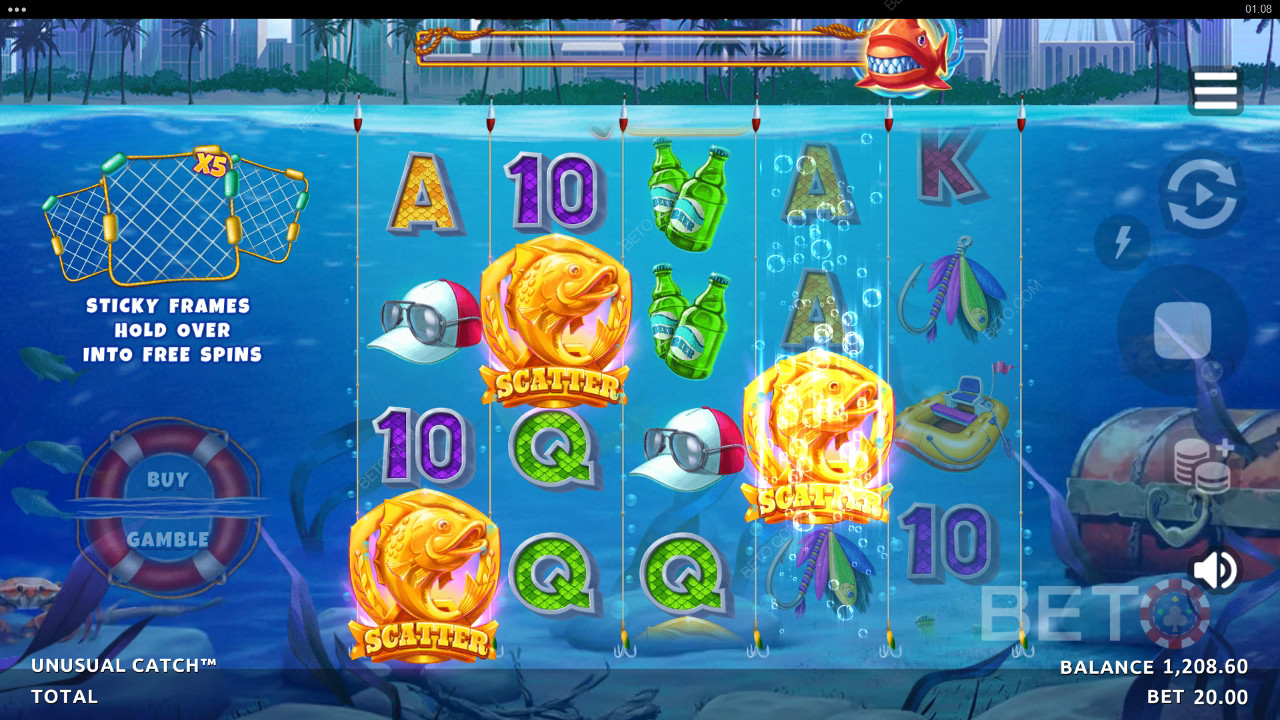 รีวิว Unusual Catch โดย BETO Slots