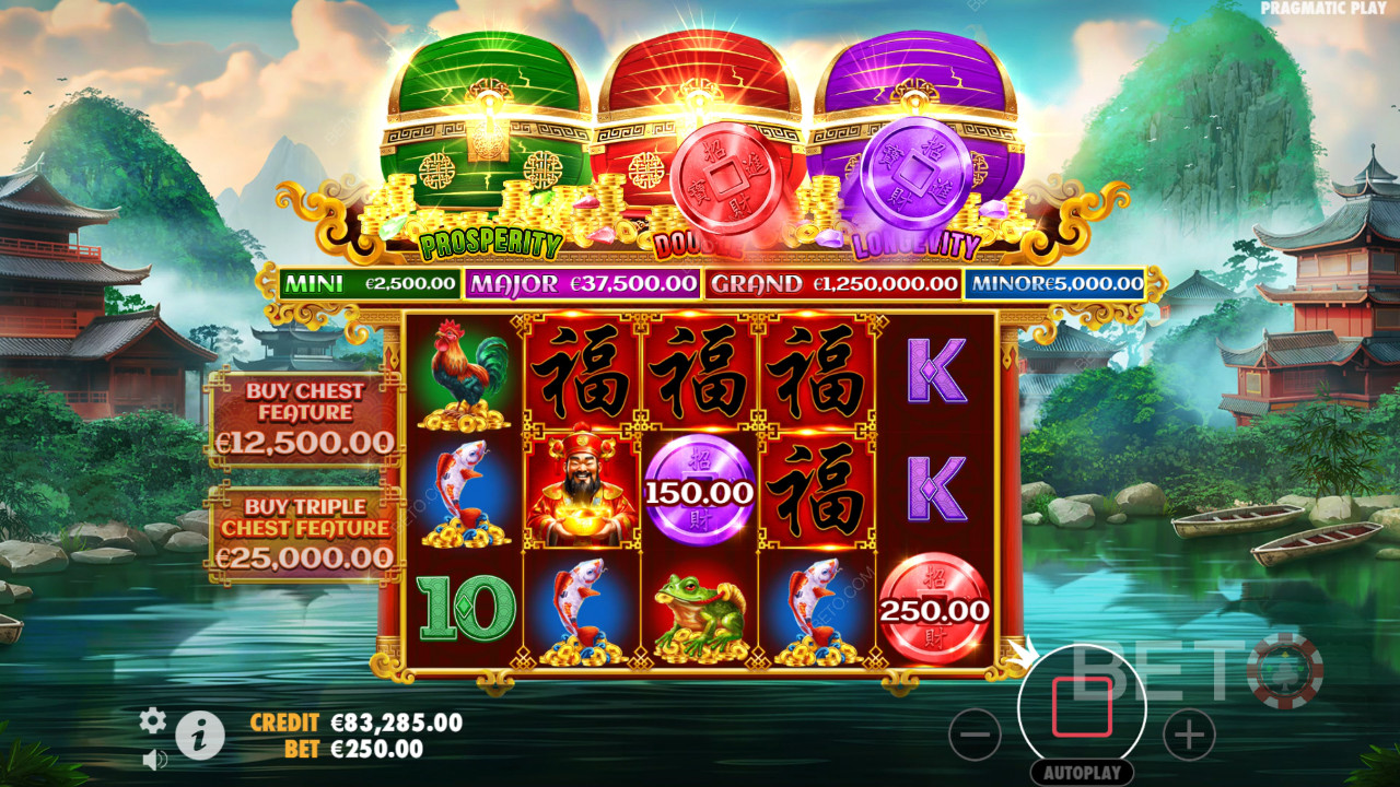 รีวิว Chests of Cai Shen โดย BETO Slots