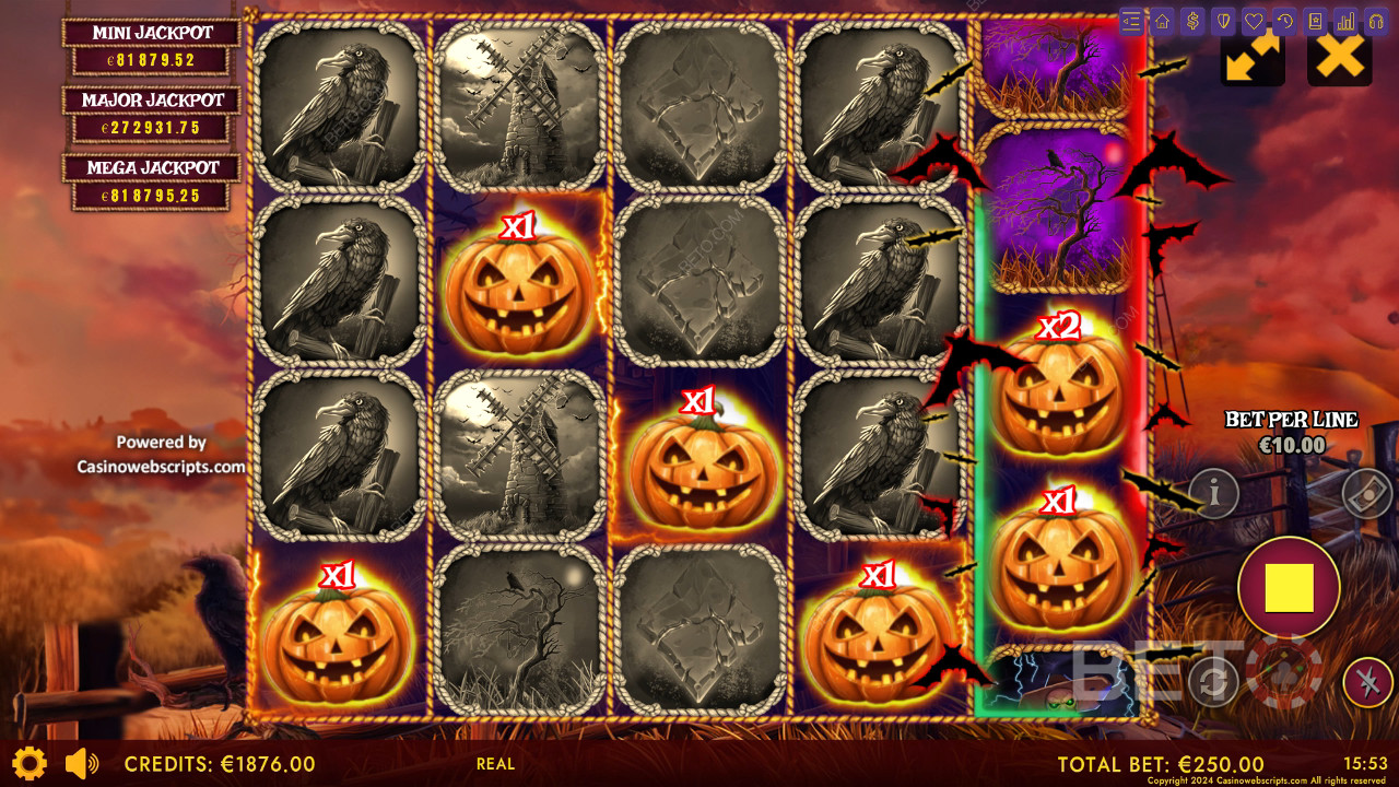 Haunted Haystacks - รีวิว Spooky Hold and Win จาก BETO Slots
