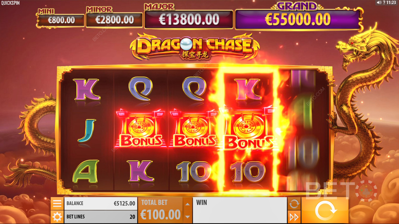 รีวิว Dragon Chase โดย BETO Slots