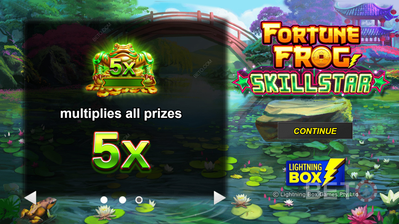 ตัวคูณรางวัลในเกม Fortune Frog Skillstar ที่มีความผันผวนสูง