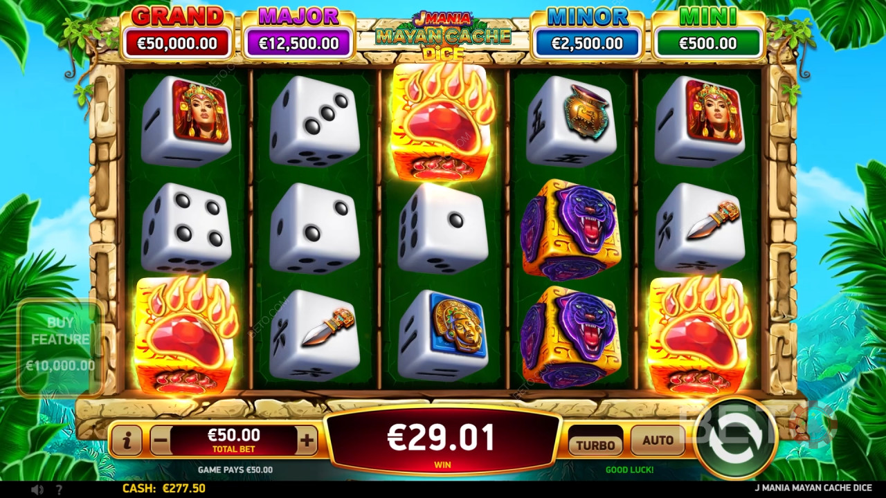 รีวิว J Mania Mayan Cache Dice โดย BETO Slots