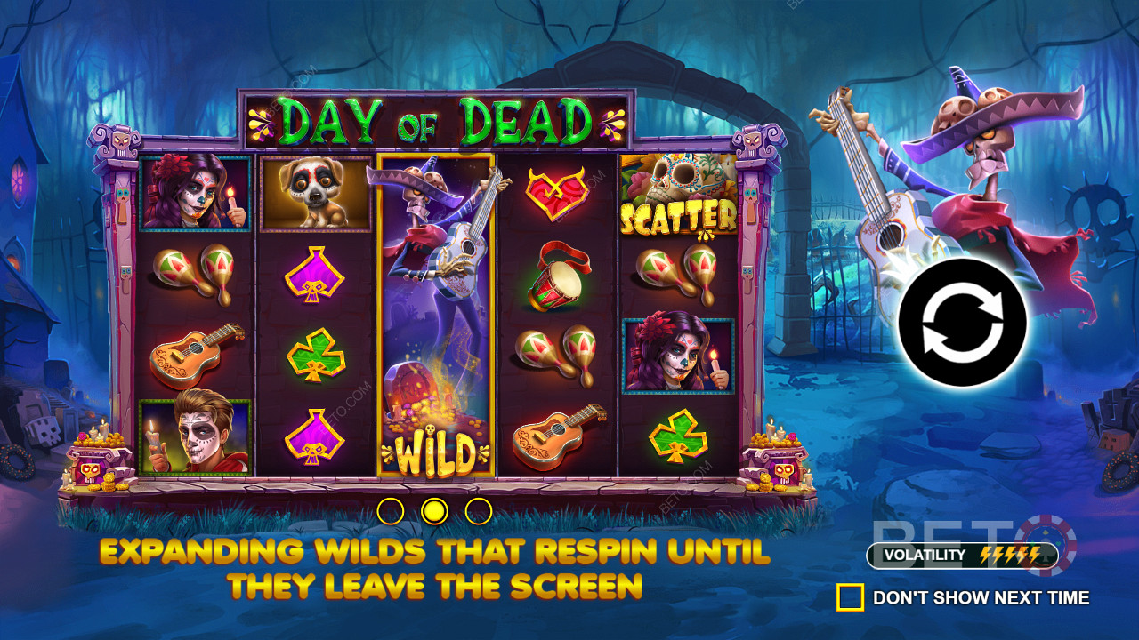 สนุกกับ Walking Wilds ในเกมสล็อตออนไลน์ Day of Dead