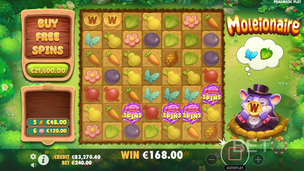 รีวิว Moleionaire โดย BETO Slots