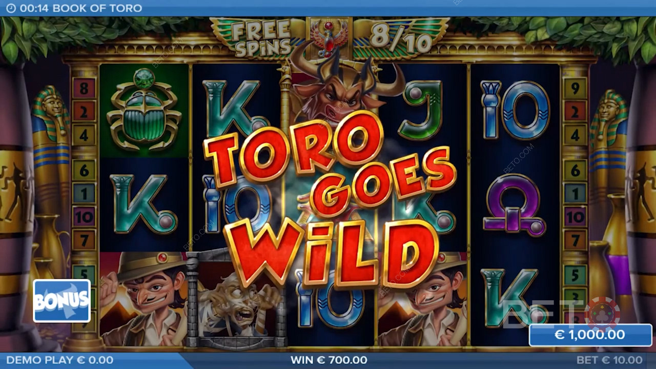 เพลิดเพลินไปกับฟีเจอร์ Toro Goes Wild สุดคลาสสิกที่เห็นได้ในสล็อต Toro อื่น ๆ