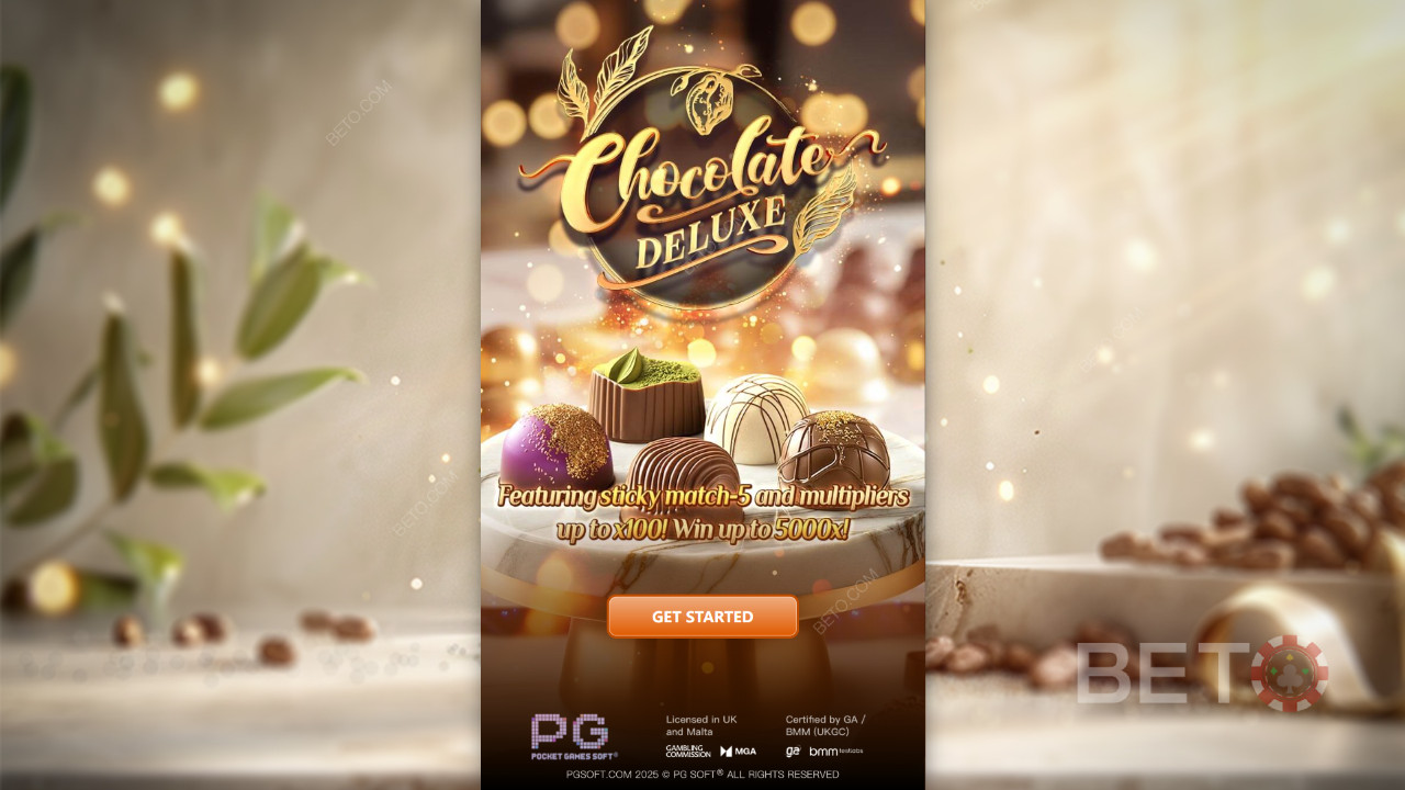 รับรางวัล 5,000 เท่าของเงินเดิมพันของคุณในสล็อตวิดีโอ Chocolate Deluxe!