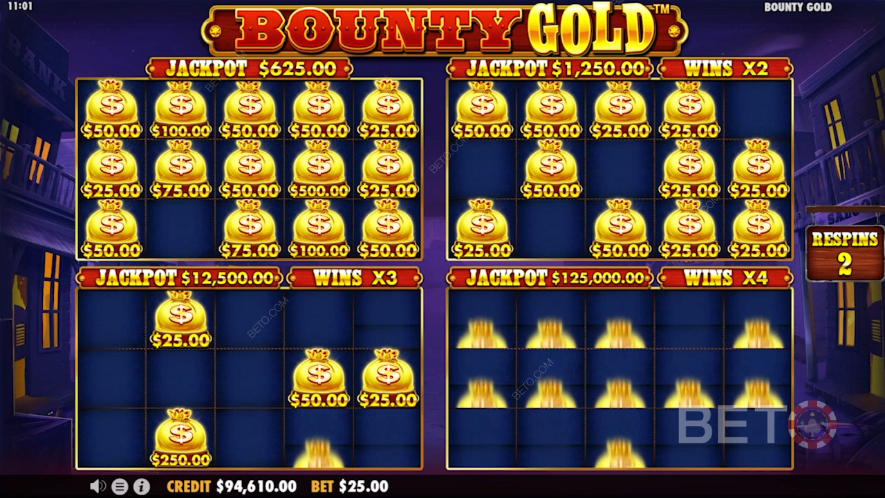 โบนัสพิเศษ Money Re-Spin ของ Bounty Gold