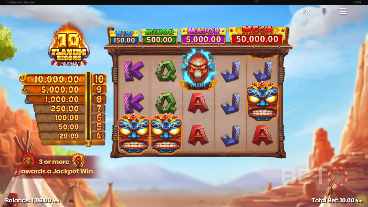 รีวิว 10 Flaming Bisons โดย BETO Slots