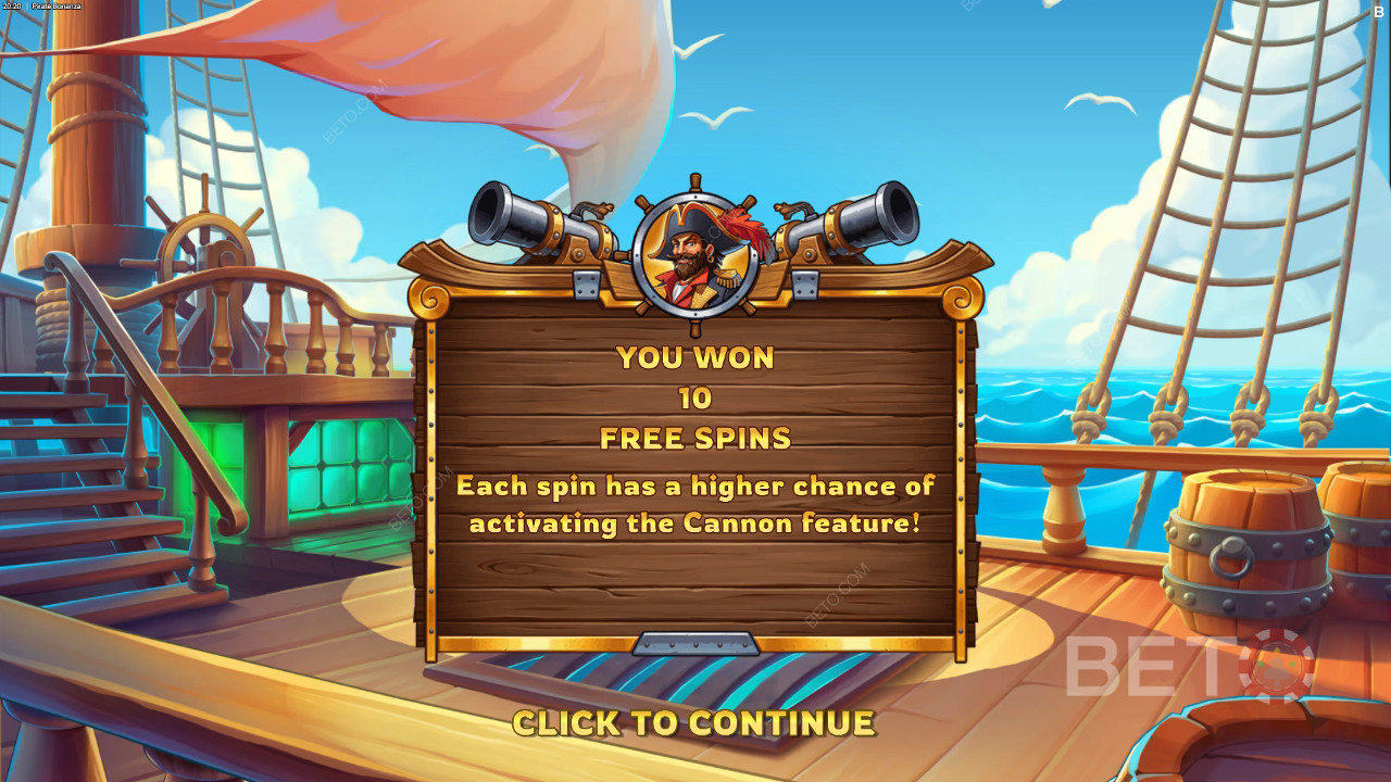 รับรางวัล 10,000 เท่าของเดิมพันของคุณในสล็อตวิดีโอ Pirate Bonanza!