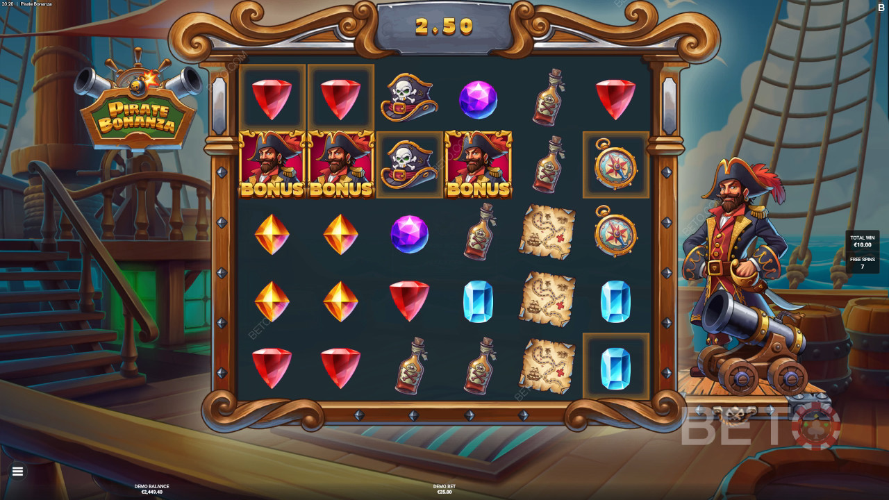 วิธีเล่น Pirate Bonanza ของ Backseat Gaming