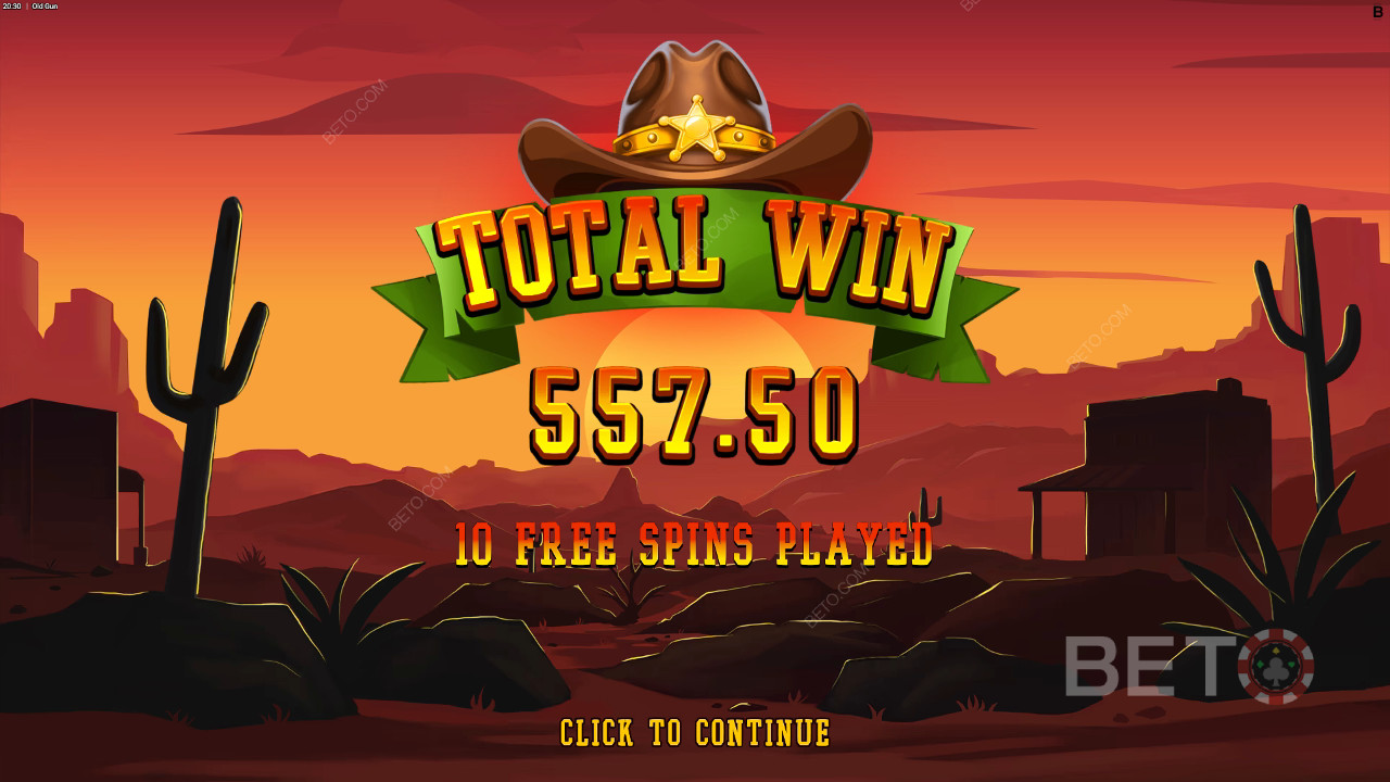 รับรางวัล 12,500 เท่าของเงินเดิมพันของคุณในช่อง Old Gun Slot!