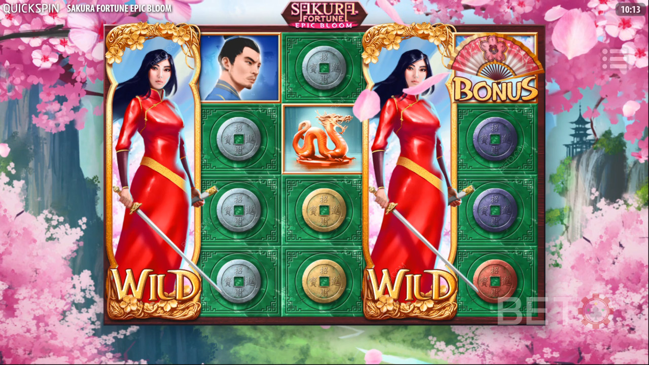 รีวิว Sakura Fortune Epic Bloom โดย BETO Slots